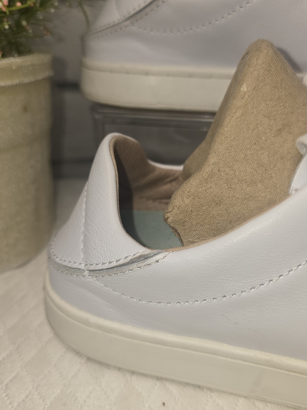 OLUKAI PEHUEA LI'LLI WOMESN SNEAKERS WHITE LEATHER CONVERTABLE HEEL SIZE 7 EUC - Picture 3 of 12